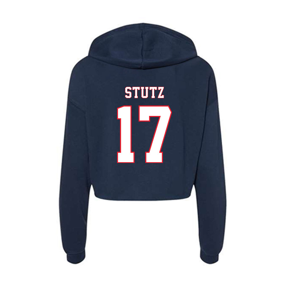 UConn - NCAA Football : Connor Stutz - Women's Crop Fleece Hoodie-1