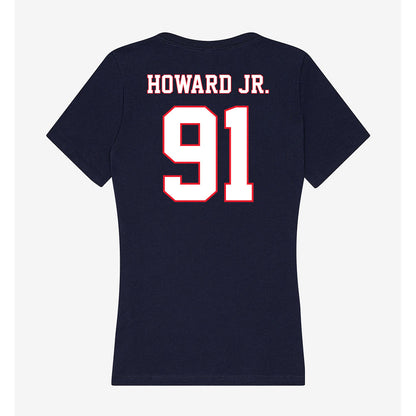 UConn - NCAA Football : Jamel Howard Jr. - Women's V-Neck T-Shirt-1