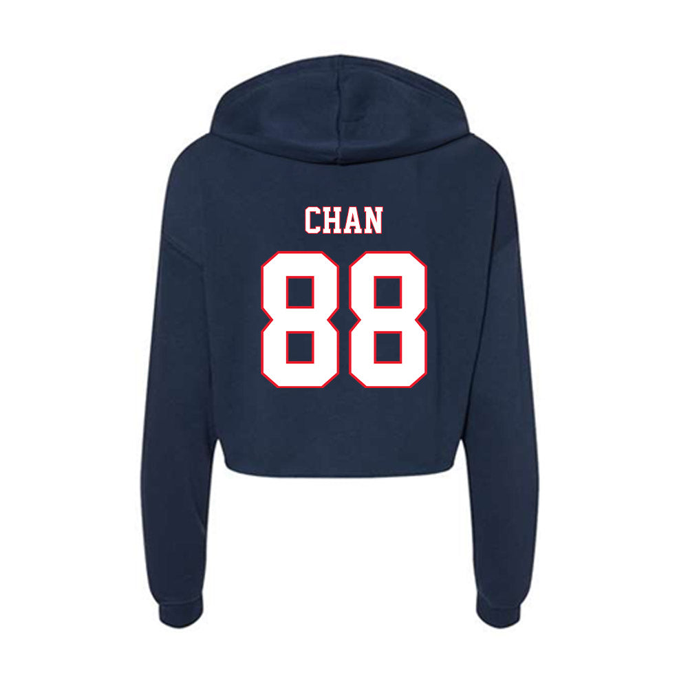 UConn - NCAA Women's Ice Hockey : Tia Chan - Women's Crop Fleece Hoodie-1