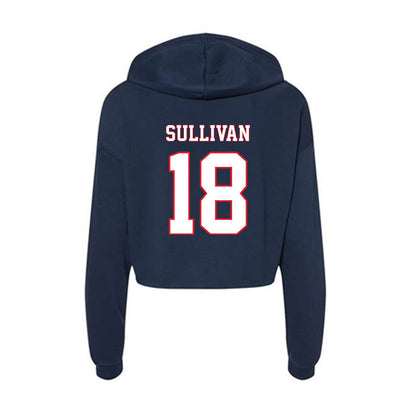 UConn - NCAA Baseball : Jack Sullivan - Women's Crop Fleece Hoodie-1