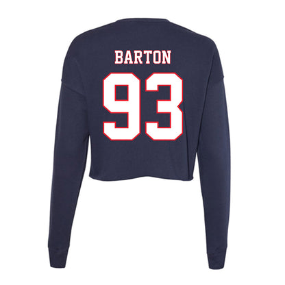 UConn - NCAA Football : Jack Barton - Women's Cropped Crew Fleece-1