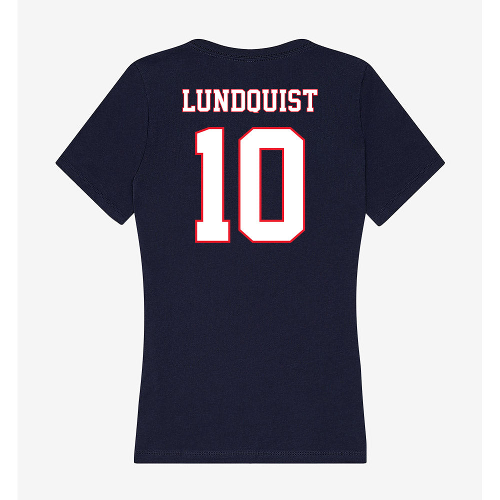 UConn - NCAA Softball : Isabella Lundquist - Women's V-Neck T-Shirt-1