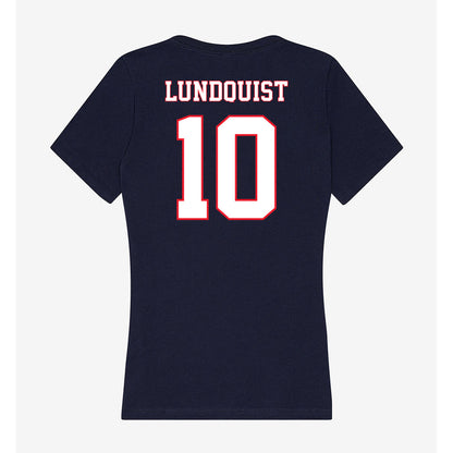 UConn - NCAA Softball : Isabella Lundquist - Women's V-Neck T-Shirt-1