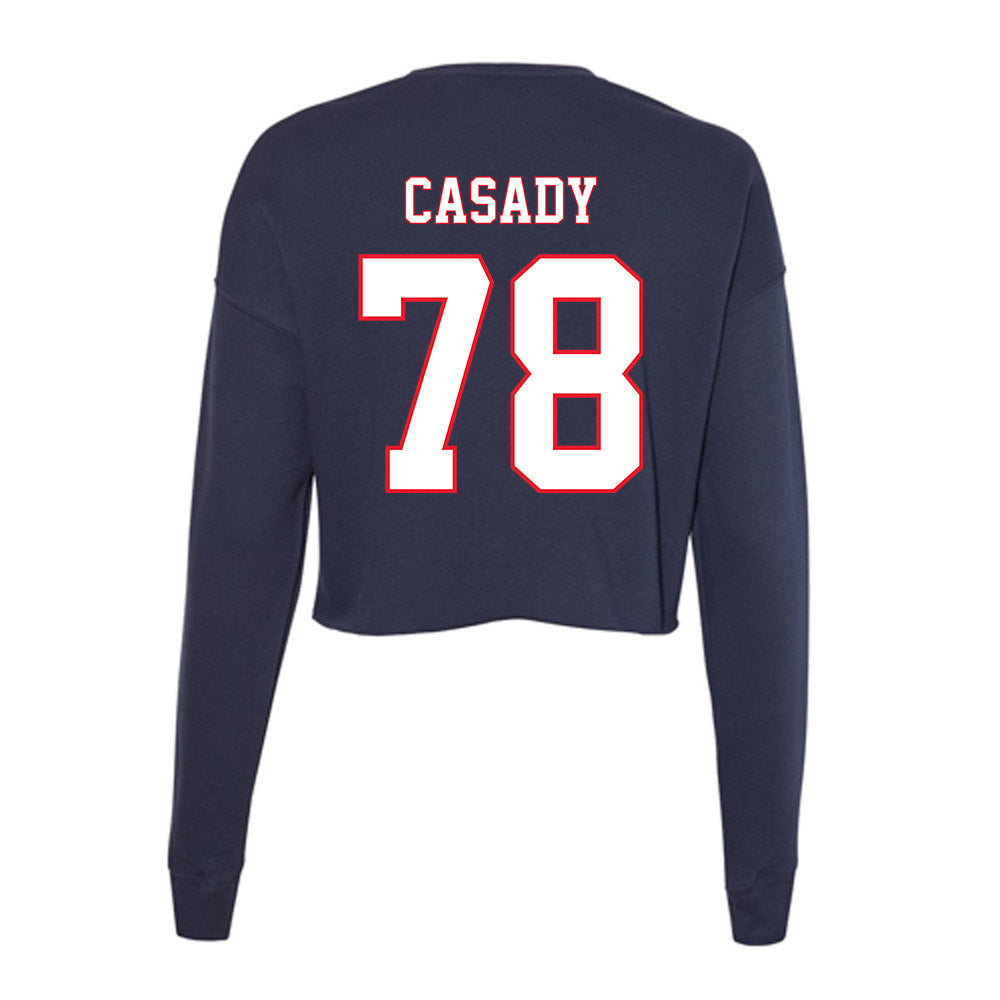 UConn - NCAA Football : Carsten Casady - Women's Cropped Crew Fleece-1