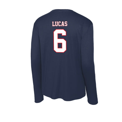 UConn - NCAA Men's Ice Hockey : Andrew Lucas - Activewear Long Sleeve T-Shirt-1