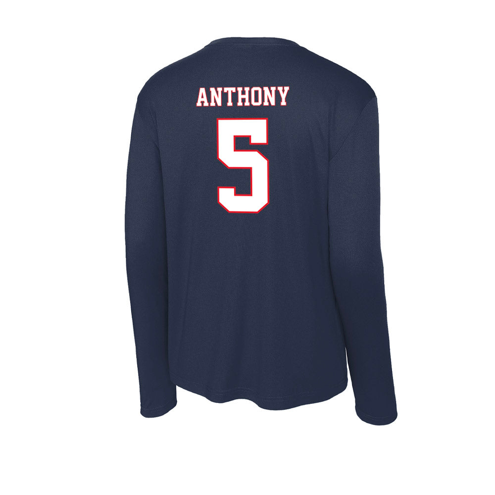 UConn - NCAA Football : Kaleb Anthony - Activewear Long Sleeve T-Shirt-1