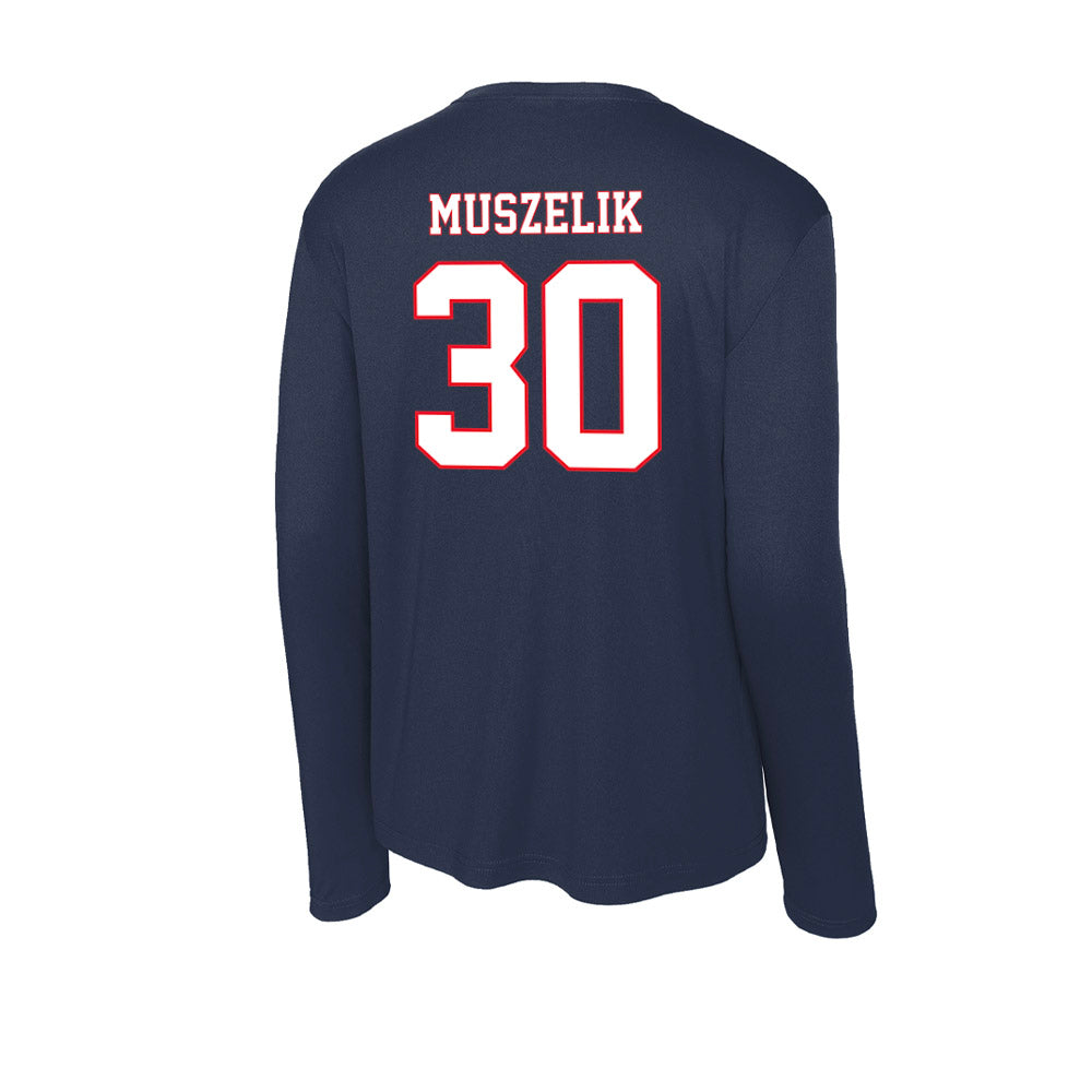 UConn - NCAA Men's Ice Hockey : Tyler Muszelik - Activewear Long Sleeve T-Shirt-1