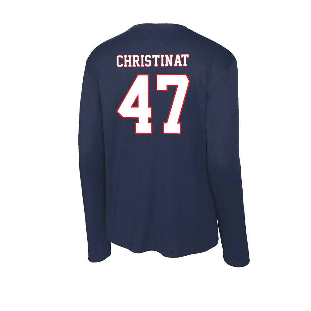 UConn - NCAA Football : Zachary Christinat - Activewear Long Sleeve T-Shirt-1