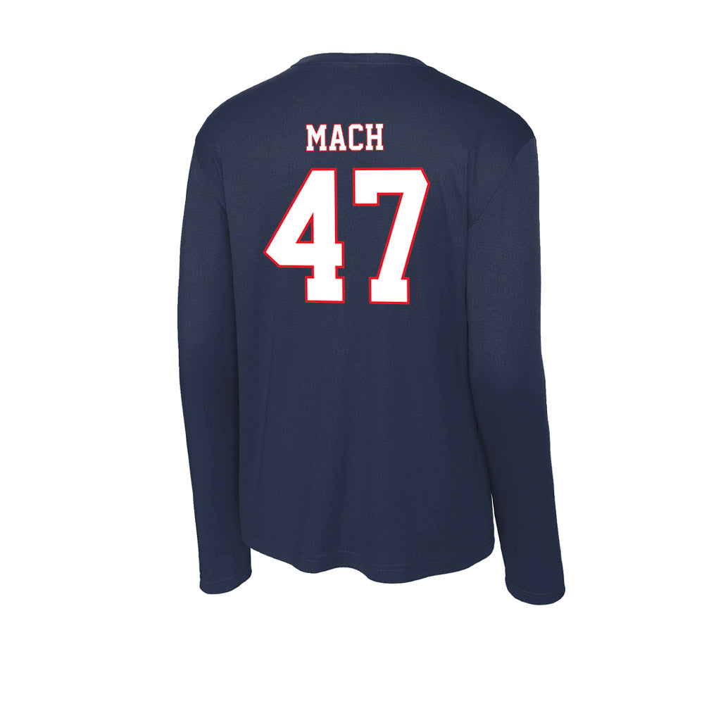 UConn - NCAA Baseball : Alex Mach - Activewear Long Sleeve T-Shirt-1