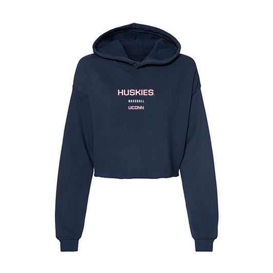 UConn - NCAA Baseball : Bryan Padilla - Women's Crop Fleece Hoodie-0