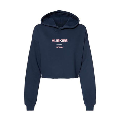 UConn - NCAA Football : Jake Kiernan - Women's Crop Fleece Hoodie-0