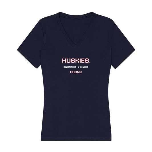 UConn - NCAA Women's Swimming & Diving : Lydia Gonzales - Women's V-Neck T-Shirt-0