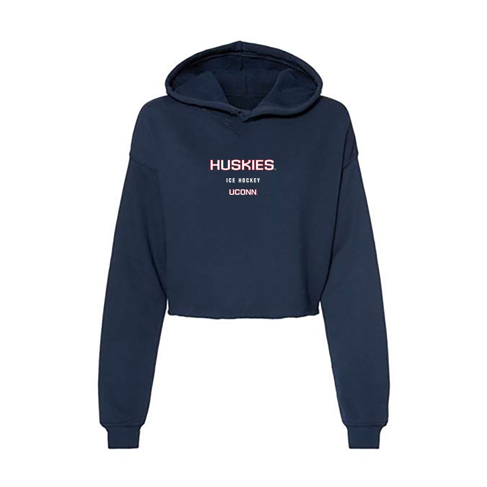 UConn - NCAA Men's Ice Hockey : Kevin Fitzgerald - Women's Crop Fleece Hoodie-0