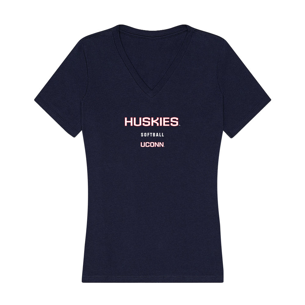 UConn - NCAA Softball : Isabella Lundquist - Women's V-Neck T-Shirt-0