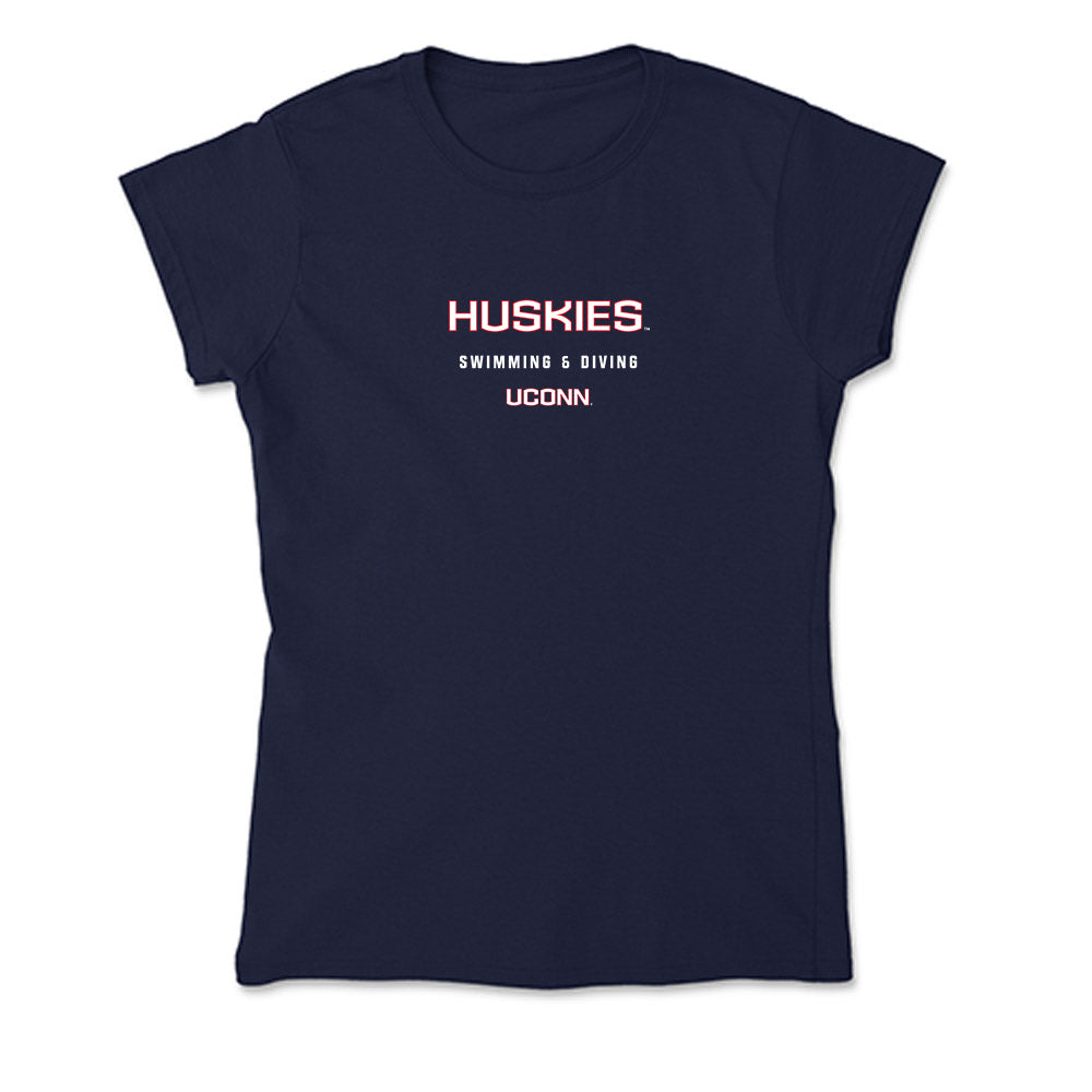 UConn - NCAA Women's Swimming & Diving : Lydia Gonzales - Soft Style Women’s T-Shirt-0