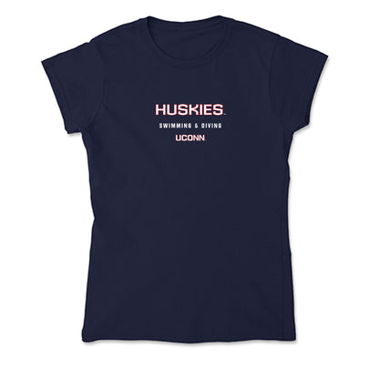 UConn - NCAA Women's Swimming & Diving : Lydia Gonzales - Soft Style Women’s T-Shirt-0