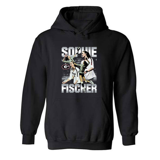 Georgia - NCAA Women's Volleyball : Sophie Fischer - Player Collage Hooded Sweatshirt-0