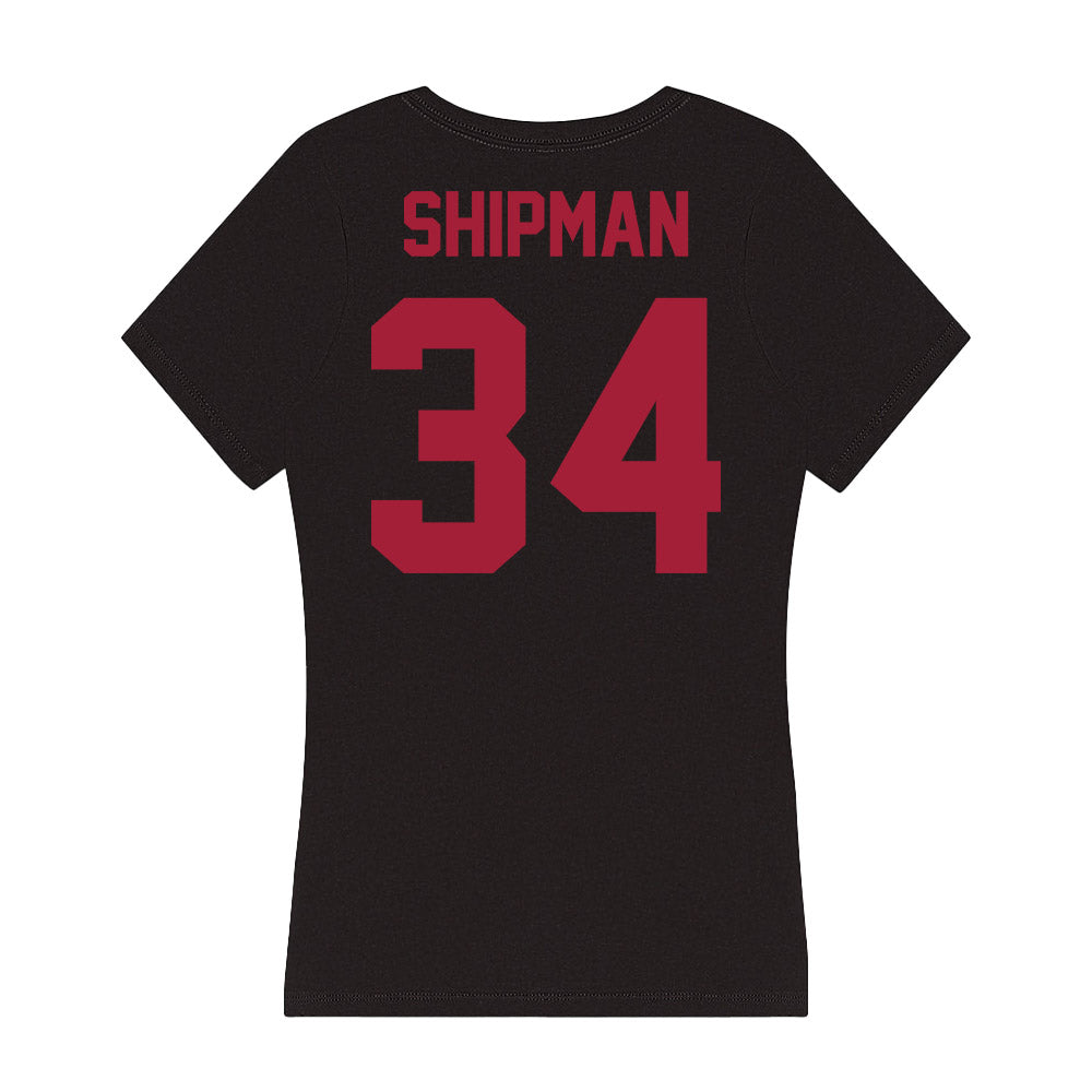 Alabama - Softball Alumni : Ally Shipman - Women's V-Neck T-Shirt-1