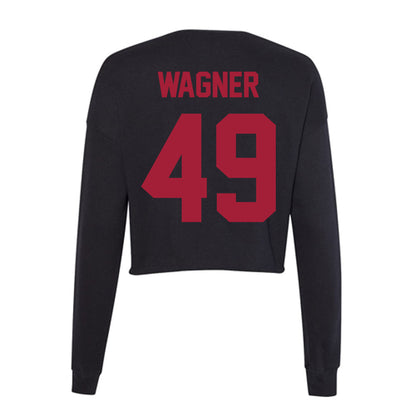 Alabama - NCAA Baseball : Nash Wagner - Women's Cropped Crew Fleece-1