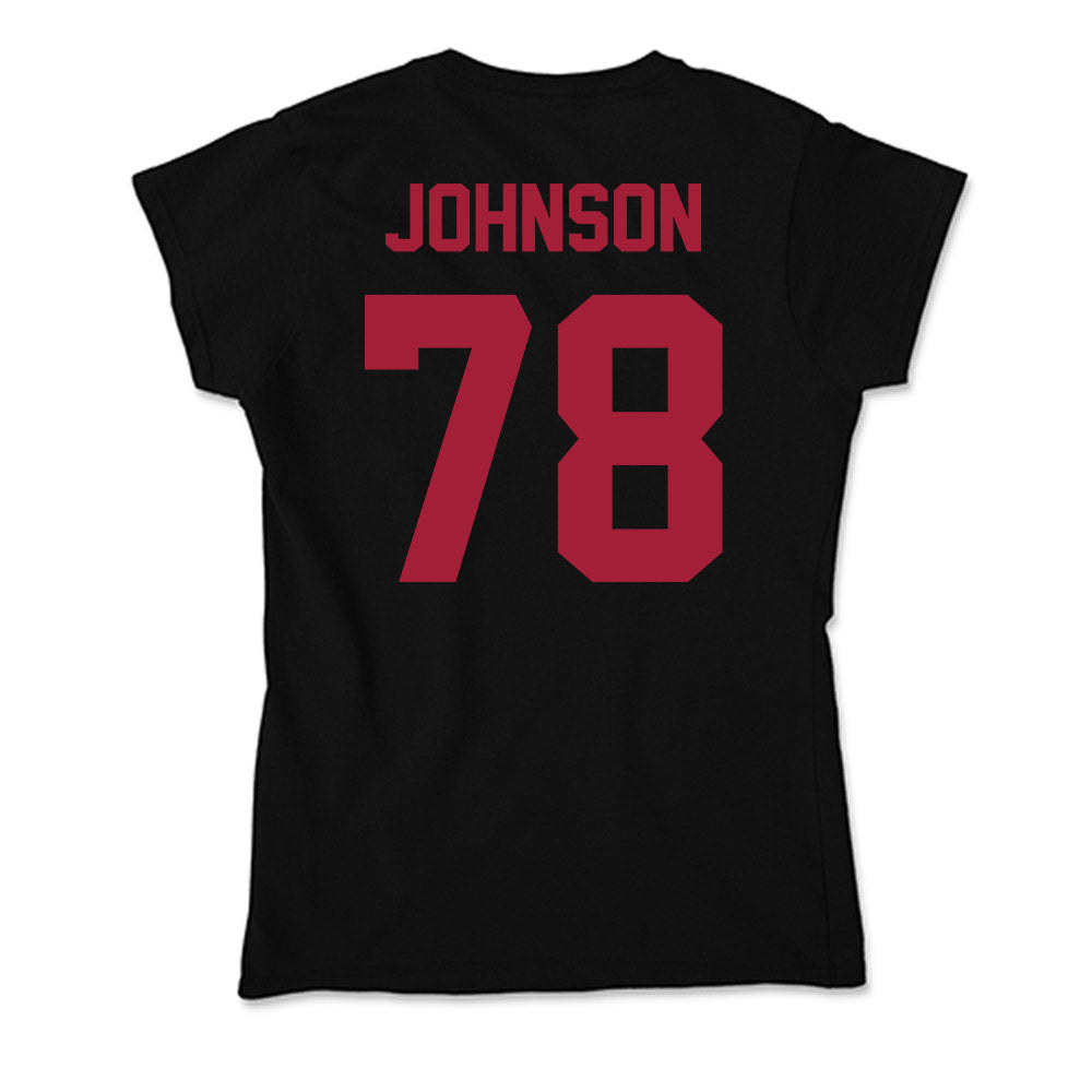 Alabama - Football Alumni : Mike Johnson - Soft Style Women’s T-Shirt-1