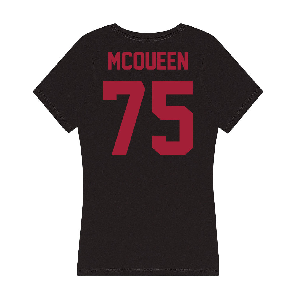 Alabama - Football Alumni : Mike McQueen - Women's V-Neck T-Shirt-1