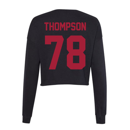 Alabama - Football Alumni : Louis Thompson - Women's Cropped Crew Fleece-1