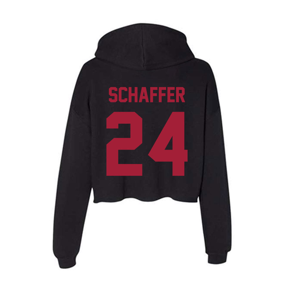 Alabama - Men's Basketball Alumni : Lawson Schaffer - Women's Crop Fleece Hoodie-1