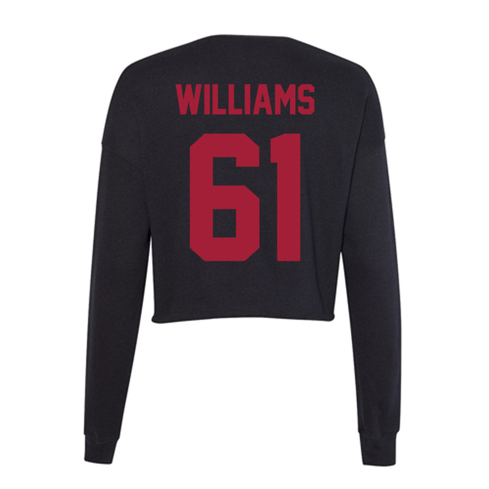 Alabama - Football Alumni : John Byrd Williams - Women's Cropped Crew Fleece-1