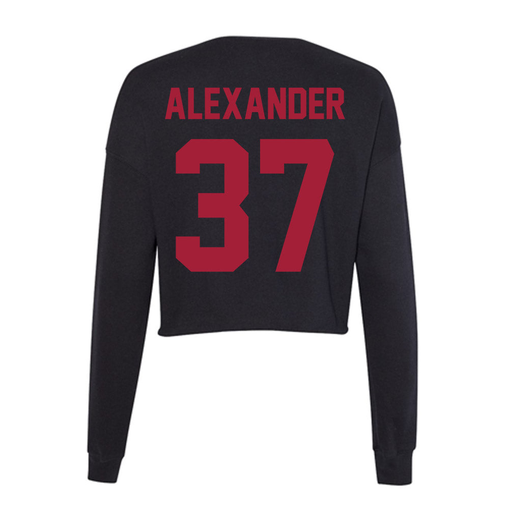 Alabama - Football Alumni : Shaun Alexander - Women's Cropped Crew Fleece-1