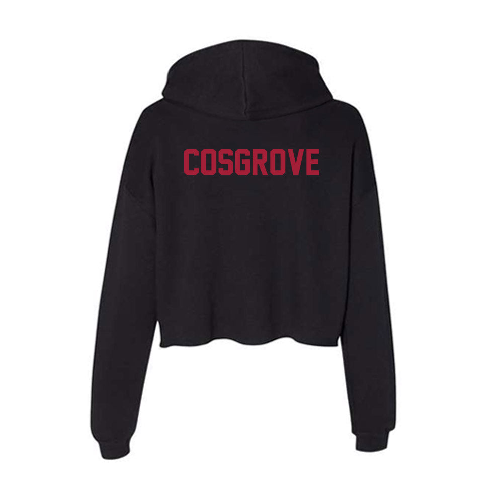 Alabama - NCAA Men's Swimming & Diving : Colin Cosgrove - Women's Crop Fleece Hoodie-1