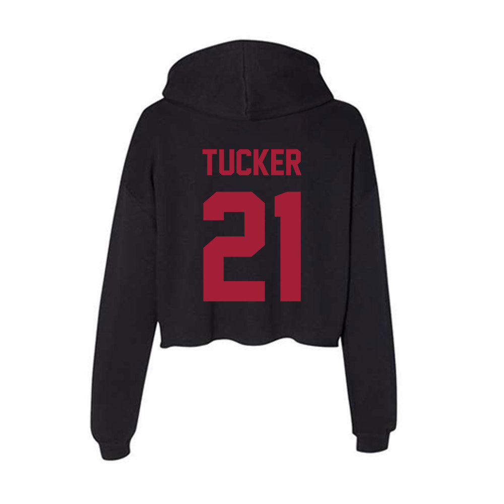 Alabama - Football Alumni : Mike Tucker - Women's Crop Fleece Hoodie-1