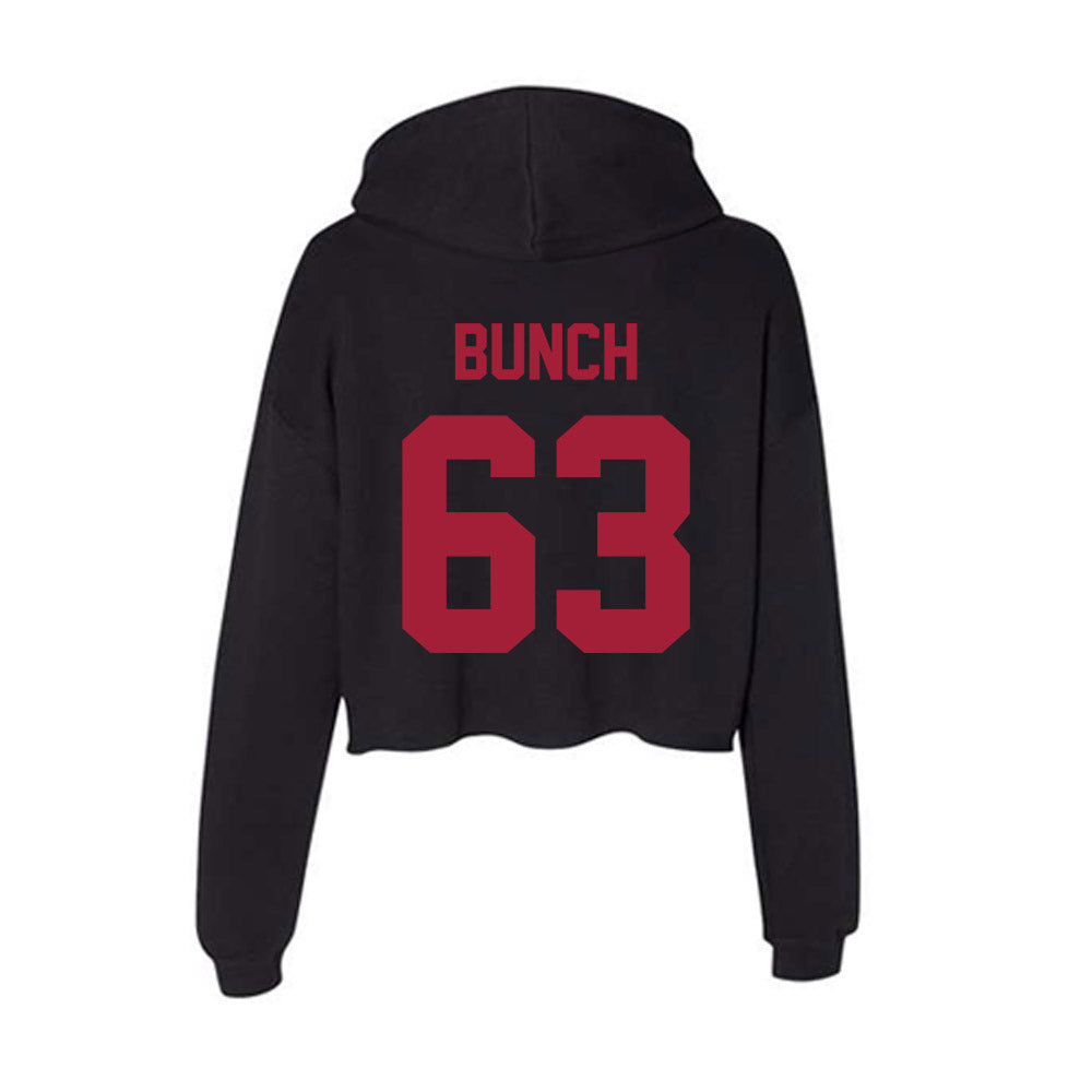 Alabama - Football Alumni : Jim Bunch - Women's Crop Fleece Hoodie-1