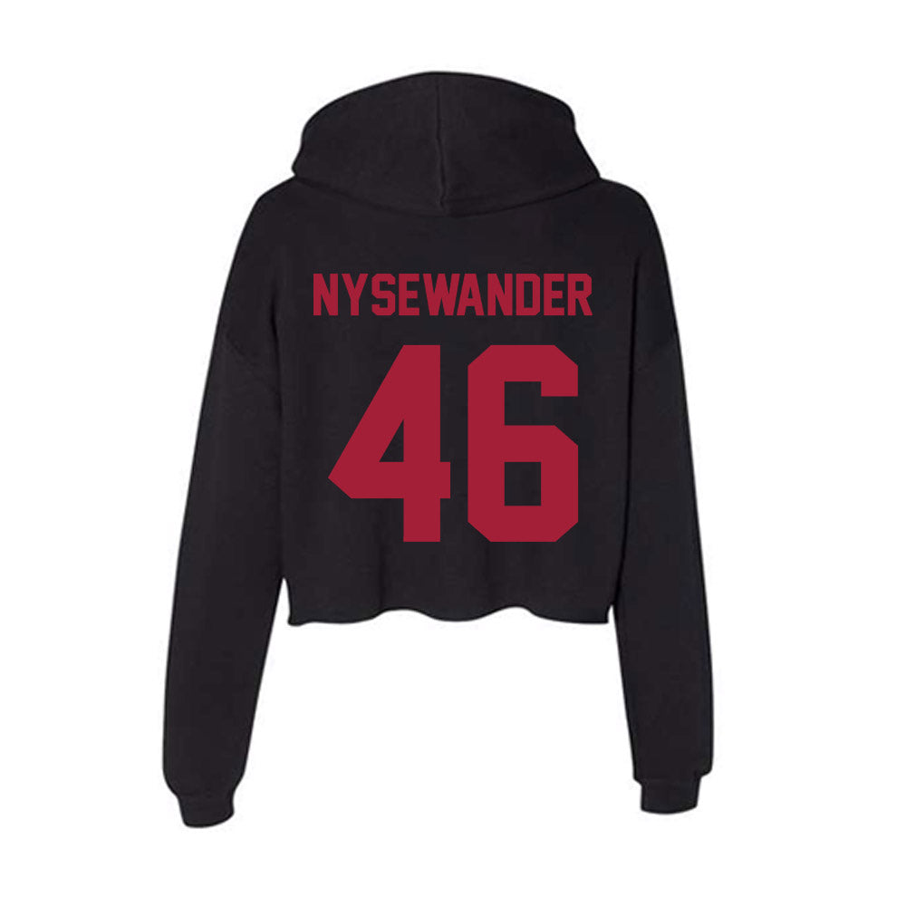 Alabama - Football Alumni : Michael Nysewander - Women's Crop Fleece Hoodie-1