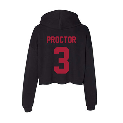 Alabama - Football Alumni : Michael Proctor - Women's Crop Fleece Hoodie-1