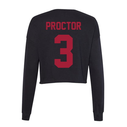 Alabama - Football Alumni : Michael Proctor - Women's Cropped Crew Fleece-1