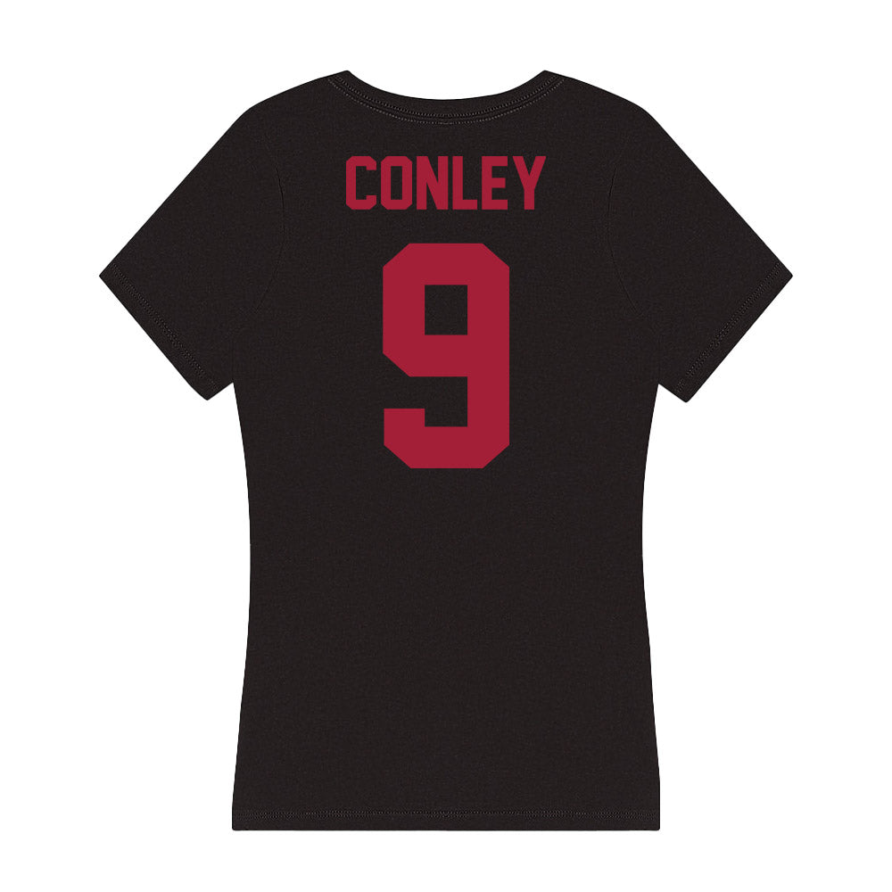 Alabama - Softball Alumni : Courtney Conley - Women's V-Neck T-Shirt-1