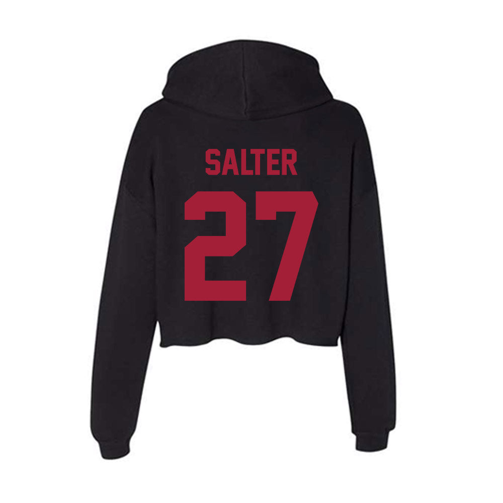 Alabama - Softball Alumni : Alex Salter - Women's Crop Fleece Hoodie-1