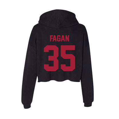 Alabama - Football Alumni : Jeff Fagan - Women's Crop Fleece Hoodie-1