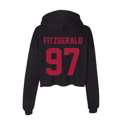 Alabama - Football Alumni : PJ Fitzgerald - Women's Crop Fleece Hoodie-1