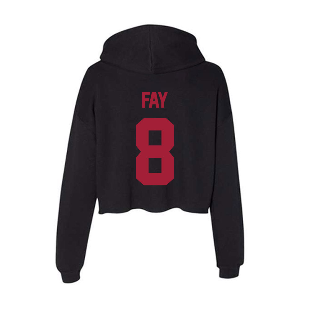 Alabama - NCAA Baseball : Tyler Fay - Women's Crop Fleece Hoodie-1