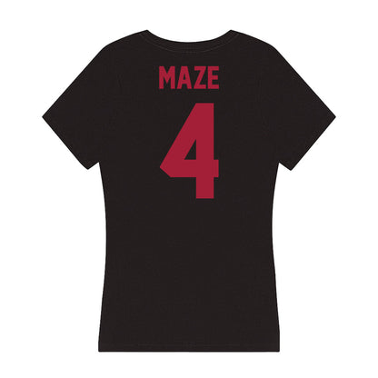 Alabama - Football Alumni : Marquis Maze - Women's V-Neck T-Shirt-1