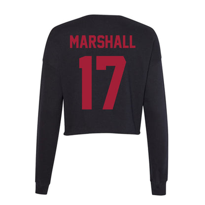 Alabama - Football Alumni : Trezmen Marshall - Women's Cropped Crew Fleece-1