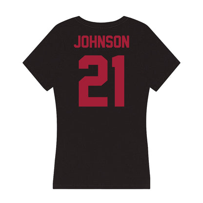 Alabama - Men's Basketball Alumni : Britton Johnson - Women's V-Neck T-Shirt-1