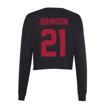 Alabama - Men's Basketball Alumni : Britton Johnson - Women's Cropped Crew Fleece-1