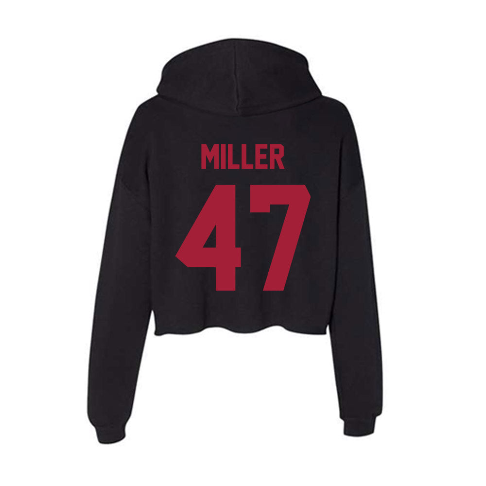 Alabama - Football Alumni : Christian Miller - Women's Crop Fleece Hoodie-1