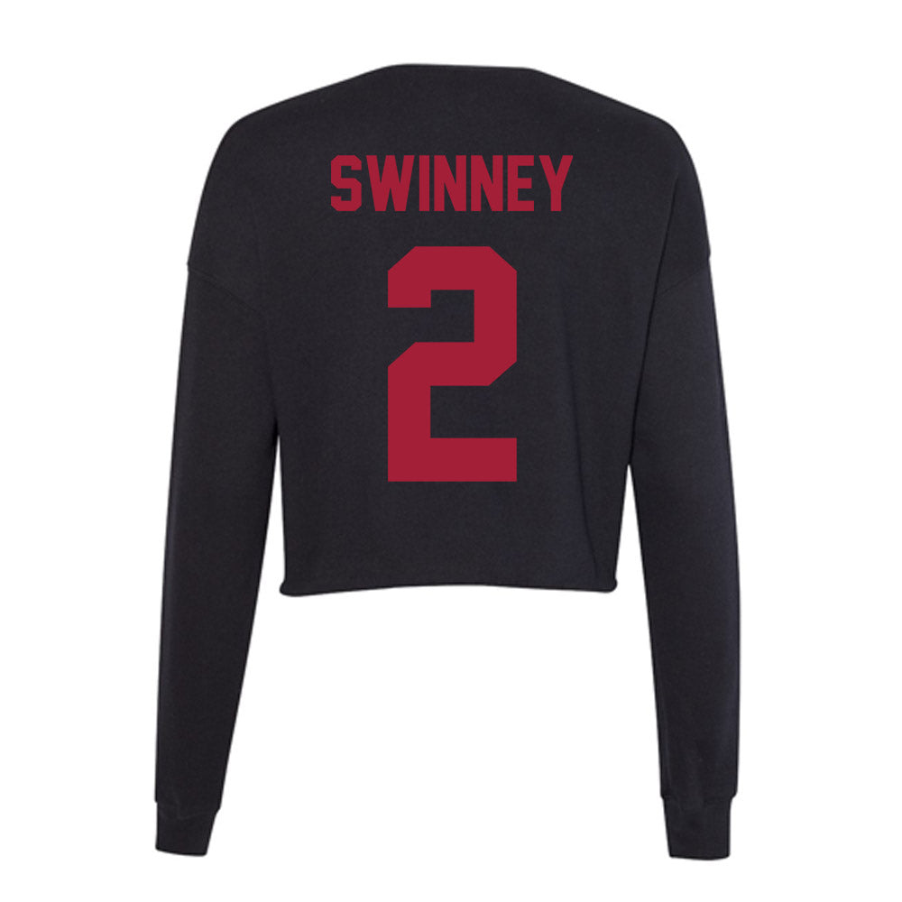 Alabama - NCAA Baseball : Mason Swinney - Women's Cropped Crew Fleece-1