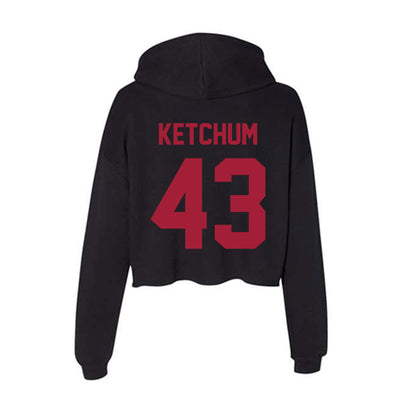 Alabama - NCAA Baseball : Jack Ketchum - Women's Crop Fleece Hoodie-1