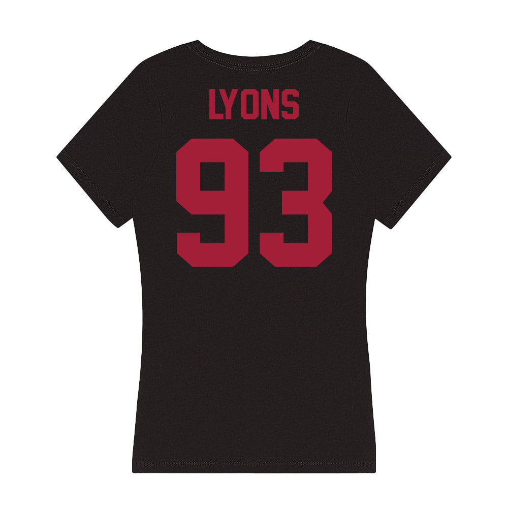 Alabama - Football Alumni : Marty Lyons - Women's V-Neck T-Shirt-1