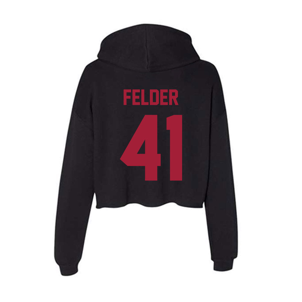 Alabama - Football Alumni : Shannon Felder - Women's Crop Fleece Hoodie-1