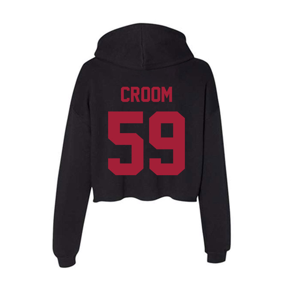 Alabama - Football Alumni : Sylvester Croom - Women's Crop Fleece Hoodie-1